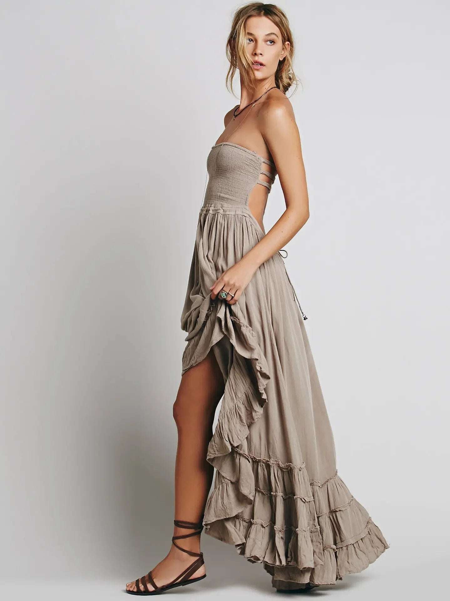 2024 Beach Dress Sexy Dresses Boho Bohemian People Holiday Summer Long Backless image 11