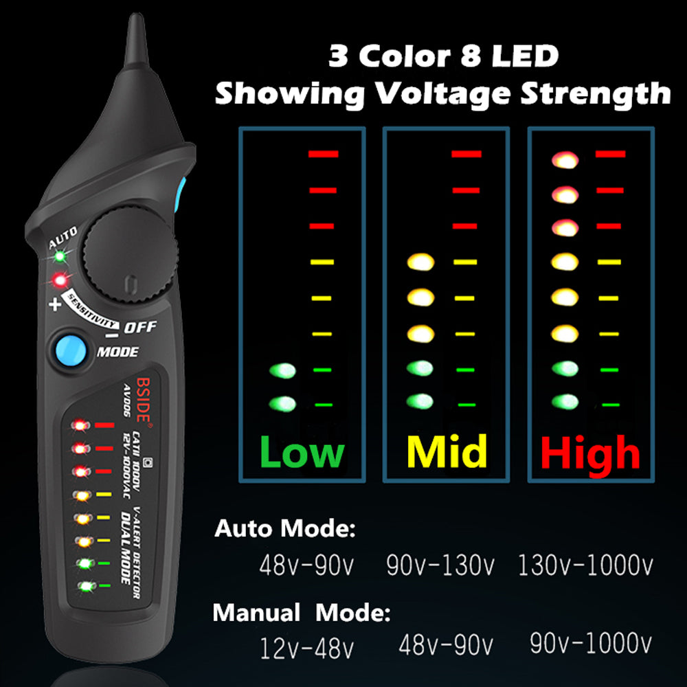 BSIDE Non-Contact Voltage Detector Tester Indicator Profession Smart Test Penci image 7
