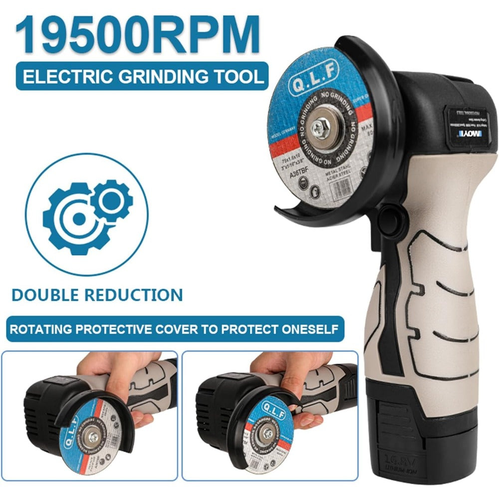 Cordless Brush Angle Grinder Kit,19500rpm Mini Electric Angle Grinding Tool wit image 3