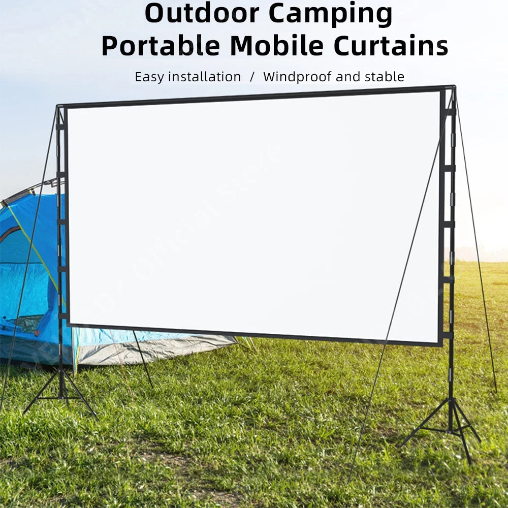VEIDADZ Projector Screen With Stand Soft White Less Creases 60 84 100 120in Wit image 7
