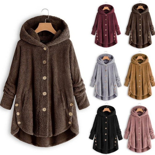 Autumn Winter Coat Women Warm Teddy Bear Coat Wool Jacket Female Plush Coat Hoo image 0