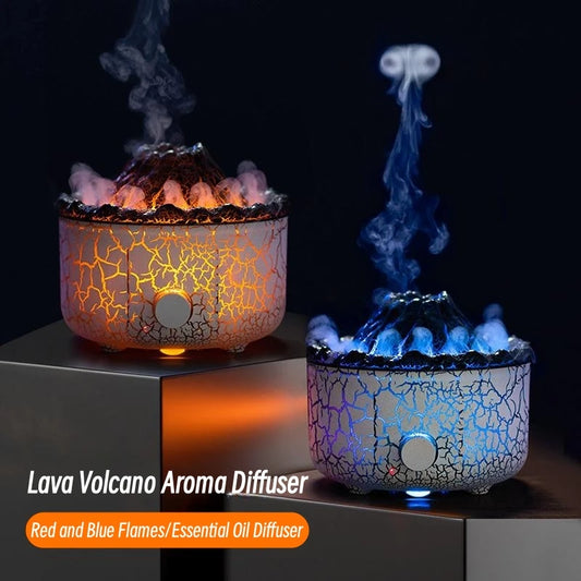 Volcano Aromatherapy Diffuser Smoke Ring Ultrasonic Air Humidifier with Flame L image 0