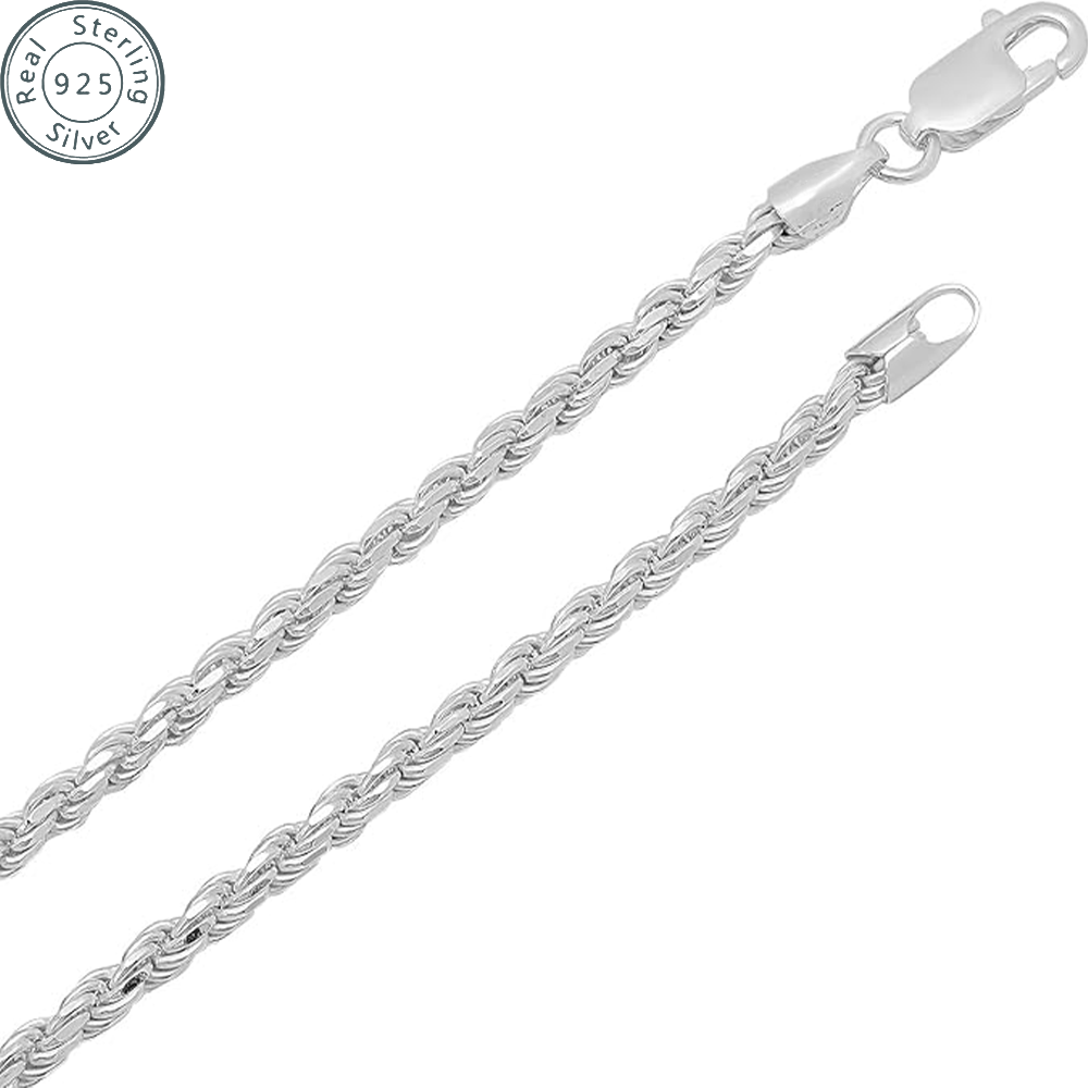 2 3 5mm Gold Rope Chain for Men & Women 18k Real Gold Plated Diamond Cut Gold N image 8