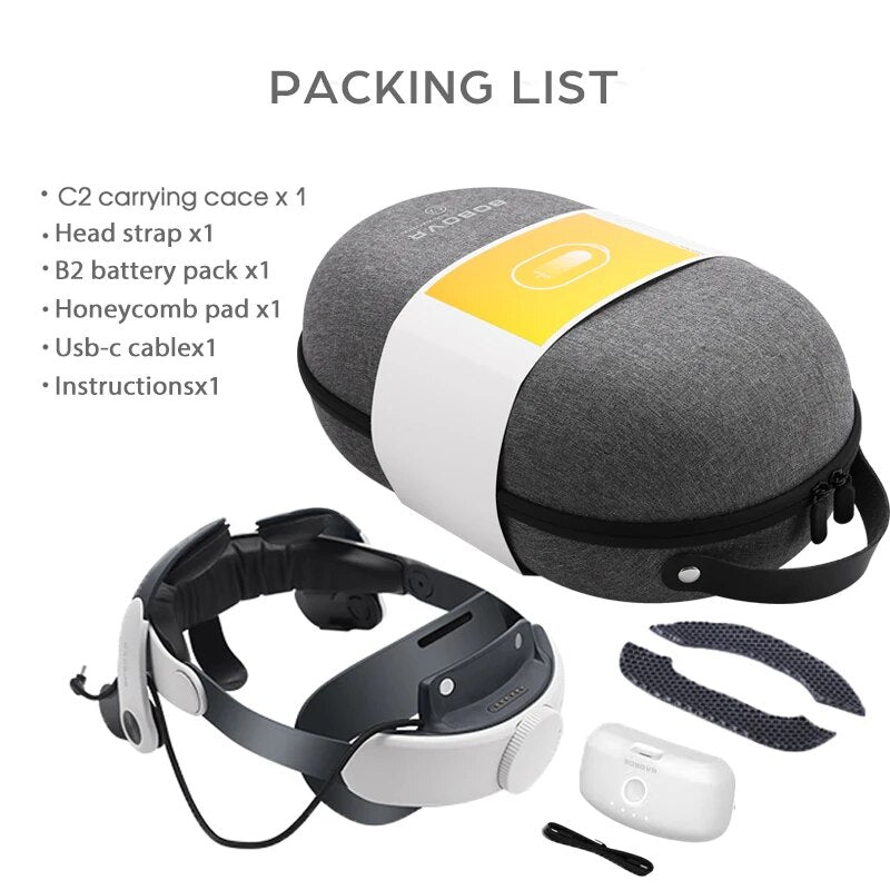 BOBOVR M2 Pro Battery Head Strap Compatible with Oculus Quest 2 Elite Halo Stra image 3