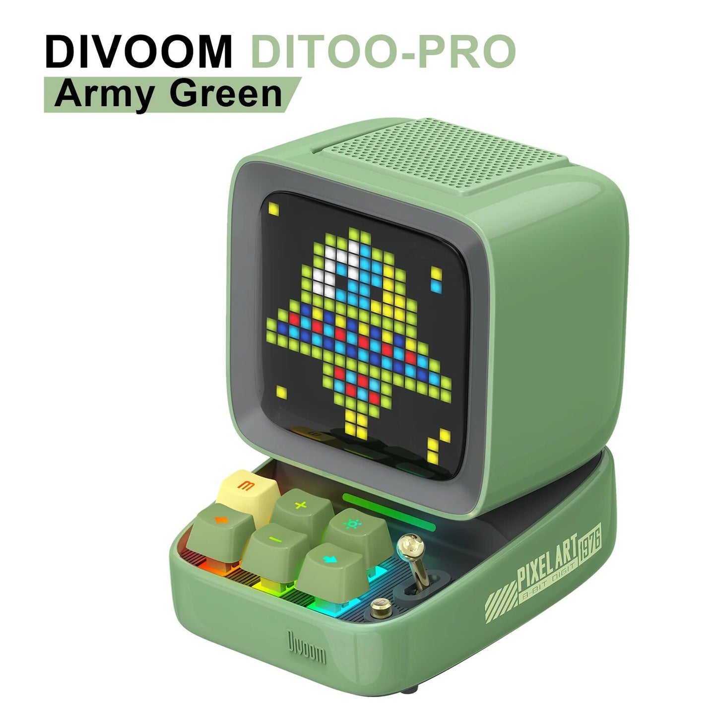 Divoom Ditoo-Pro Retro Pixel Art Bluetooth Portable Speaker Alarm Clock DIY LED image 3