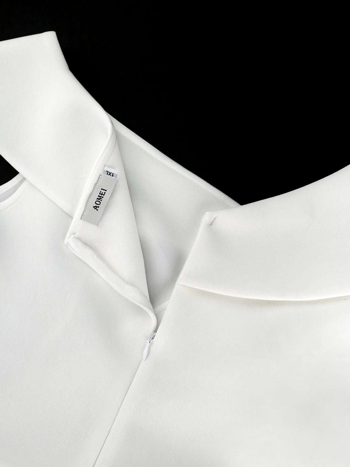 ONTINVA Women Plus Size  Party Dress White Peplum Ruffle Bodycon Elegant Off Sh image 5