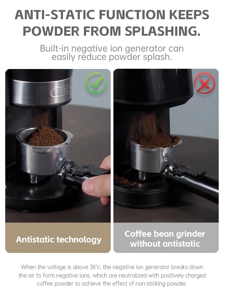 HiBREW Automatic Burr Mill Electric Coffee Grinder with 34 Gears for Espresso A image 6