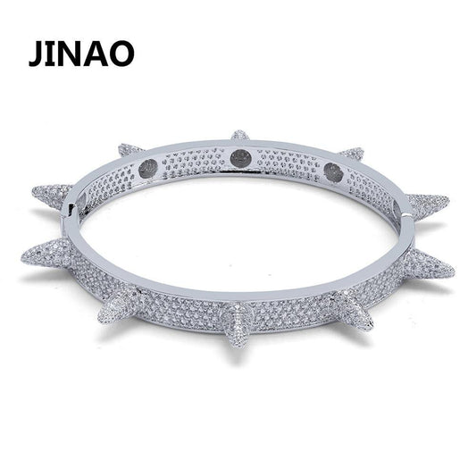 Luxury Iced Out Bling Cubic Zircon Hip Hop Rose Gold Color Silver Color Rivet image 0
