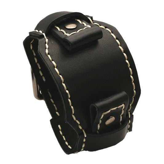 24mm Punk Vintage Handmade Stitched Genuine Leather Watchband Pin Belt Watch St image 0