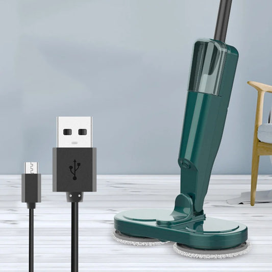 Electric Water Mop Cleaner Machine 360ƒ€š° Rotatable Spin Cleaning Mop Squeeze Wet image 0