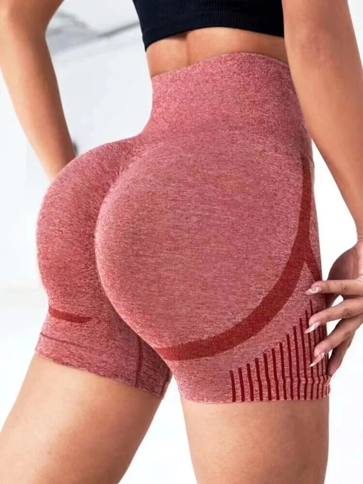 Women Yoga Shorts High Waist Workout Shorts Fitness Yoga Lift Butt Fitness Ladi image 3
