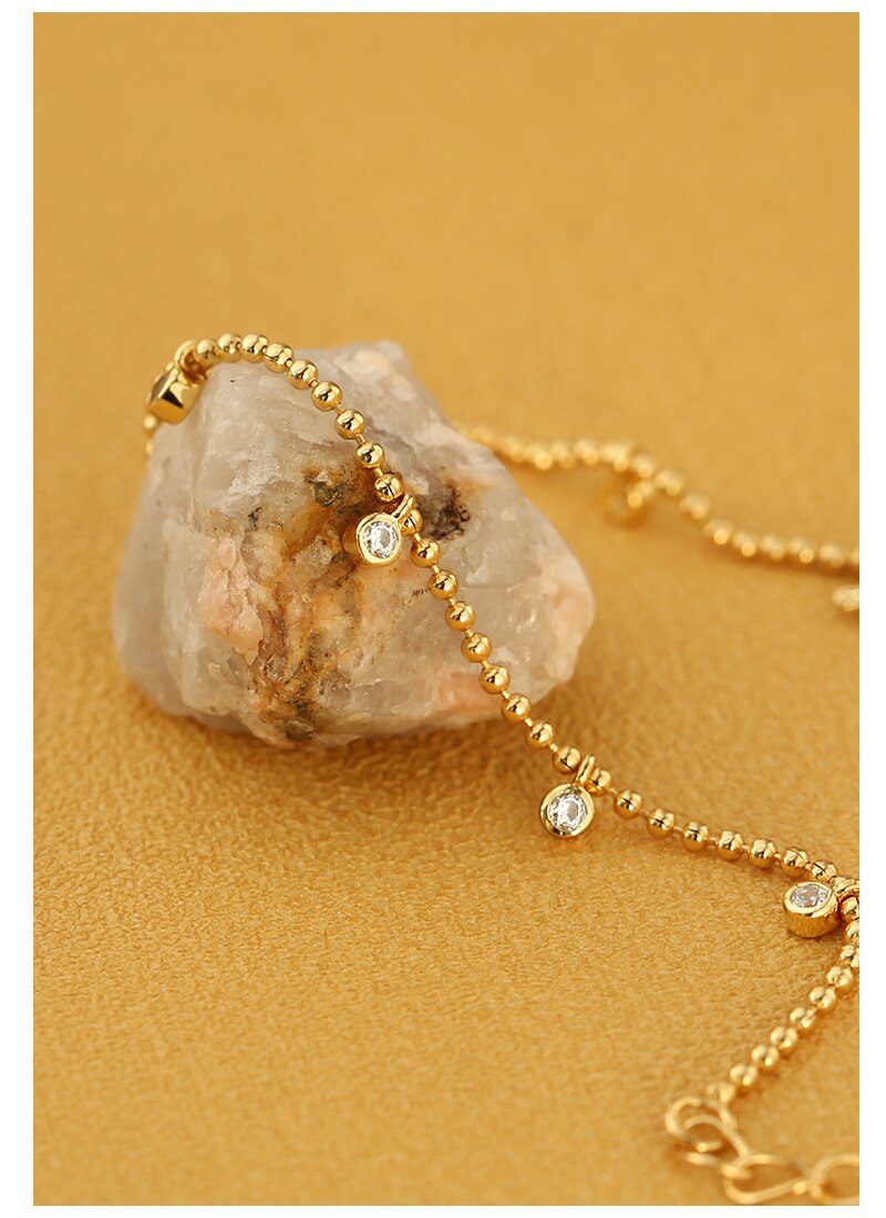2021 New Gold-plated Beads Pendant Bracelet Women's Gold Jewelry Vintage image 5