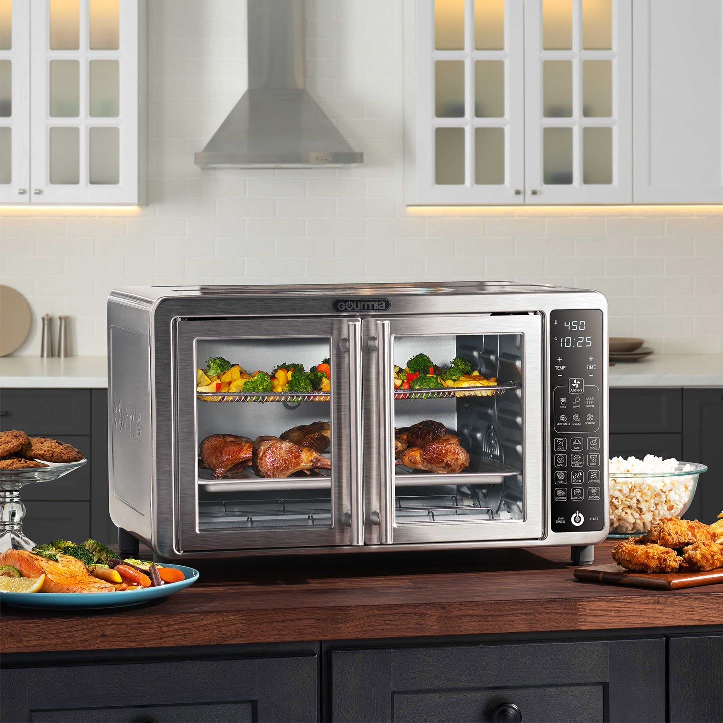 Gourmia XL Digital Air Fryer Toaster Oven with Single-Pull French Doors image 3