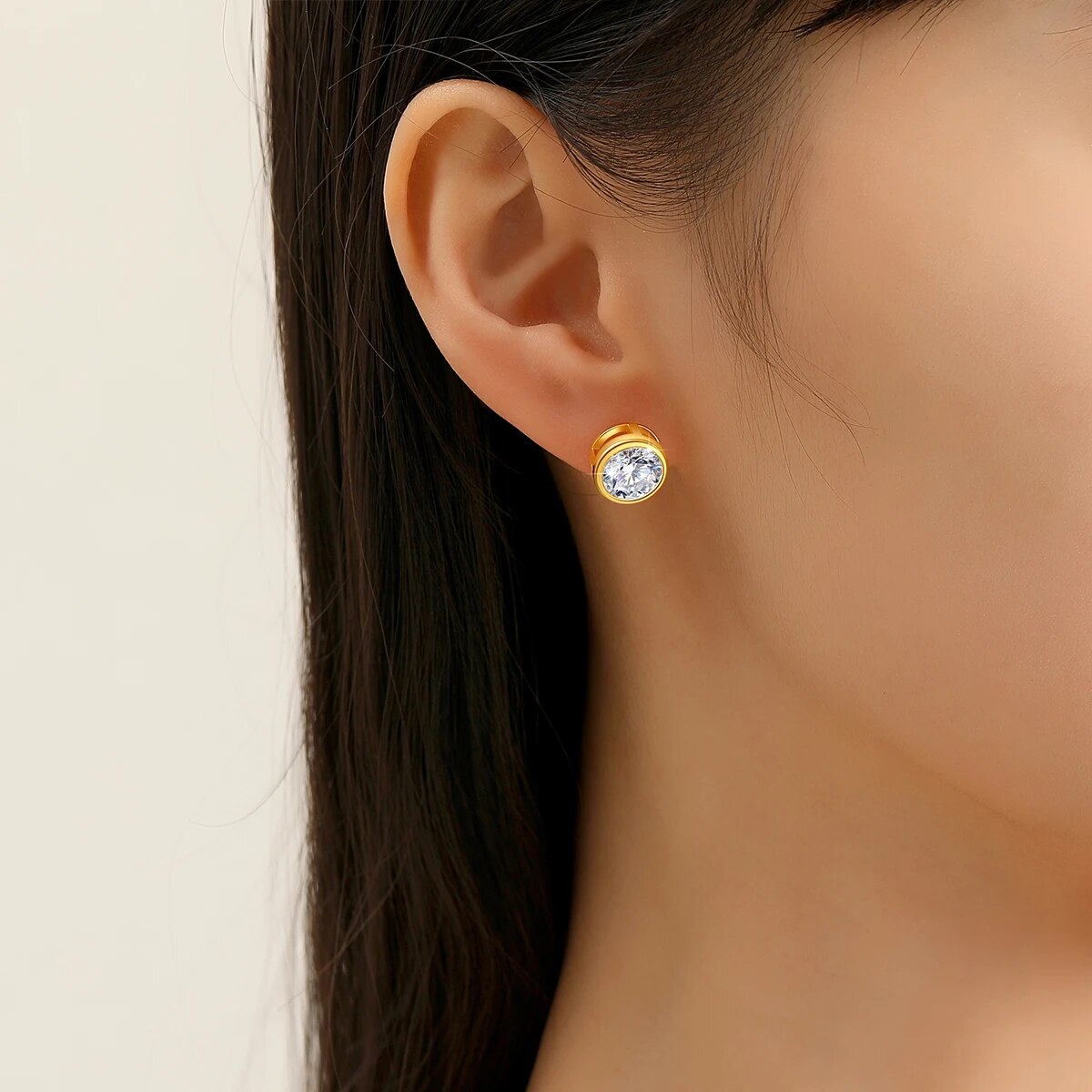 Szjinao Moissanite Earrings 18k Gold 100% Real With Certificate Luxury AU750 Je image 3