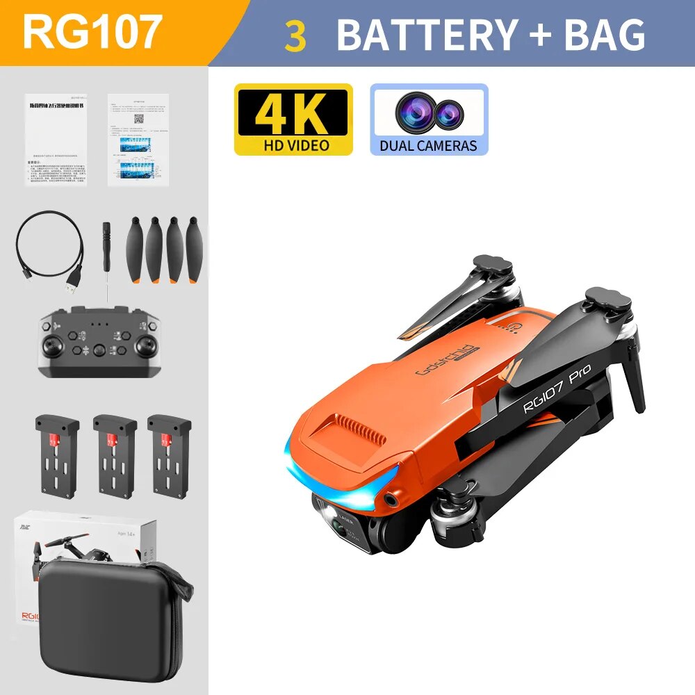 2023 RG107 Mini Drone Obstacle Avoidance HD drone 4k profesional Dual Camera Op image 7