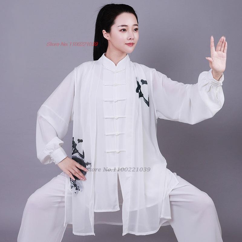 2024 chinese tai chi uniform women men martial arts uniform chinese traditional image 0