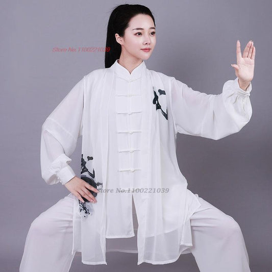 2024 chinese tai chi uniform women men martial arts uniform chinese traditional image 0