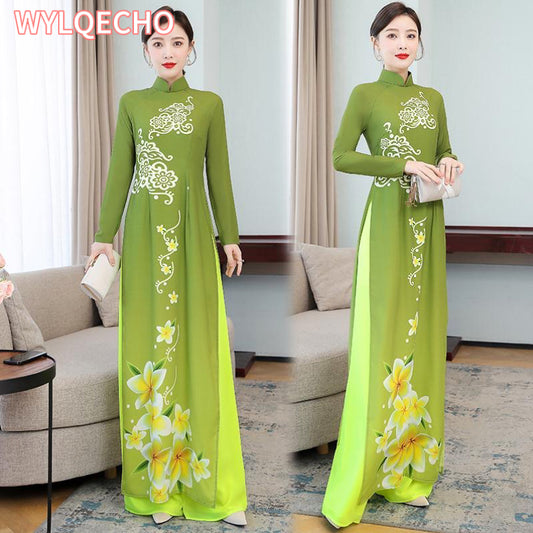 2023 Women Traditional Dress Vietnam Ao Dai Traditional Dress Cheongsam Dresses image 0