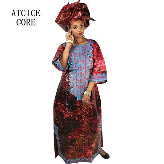 African Dre ss for Women Plus Si ze Embroidery Weddi ng Guest Long Maxi Dress w image 0