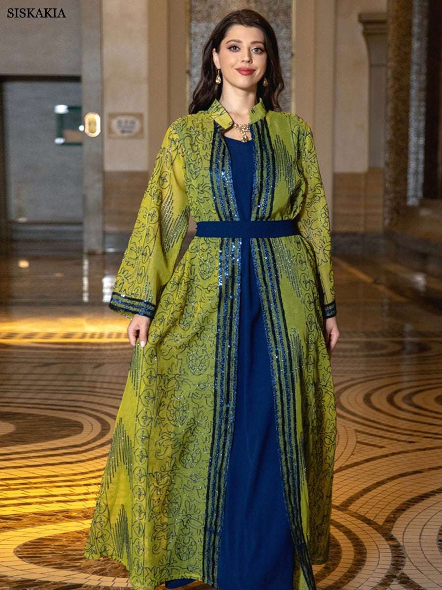 Siskakia Muslim Indian Anarkali Suits For Woman Kuwaiti Dubai Daily Party Gown image 5