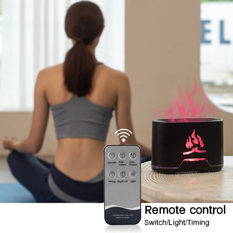 Remote Control USB Aromatherapy Diffuser,Simulated Flame Lamp,Air Humidifier image 7