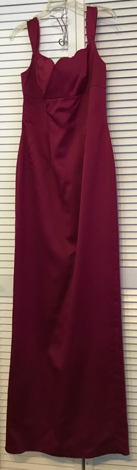 Watters & Watters Women Dress Chiffon Maroon Sleeveless Full-Length Size 12 image 0