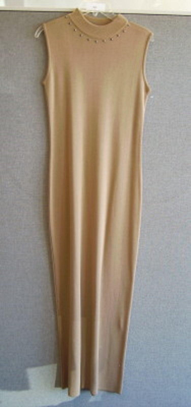 Aurora Women Dress Knit Brown Lite Sleeveless Sleeveless Full-Length Size L image 3