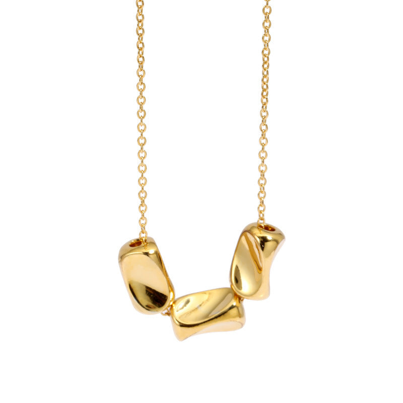 925 sterling silver necklace plated with K gold jewelry, popular light luxury s image 1