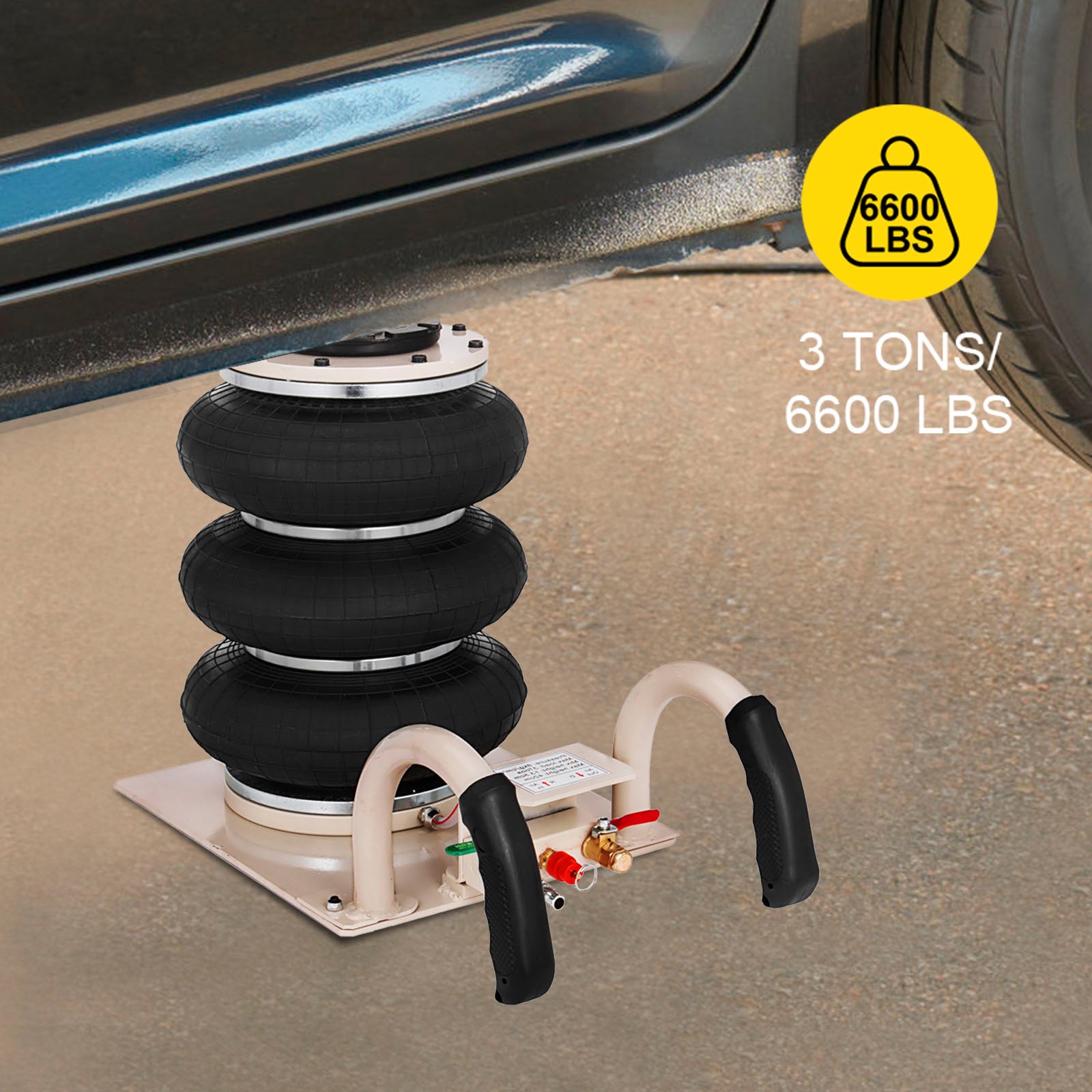 VEVOR 2 / 3 Ton Car Jack Double / Triple Bag Air Jack Pneumatic Jack Fast Lifti image 7