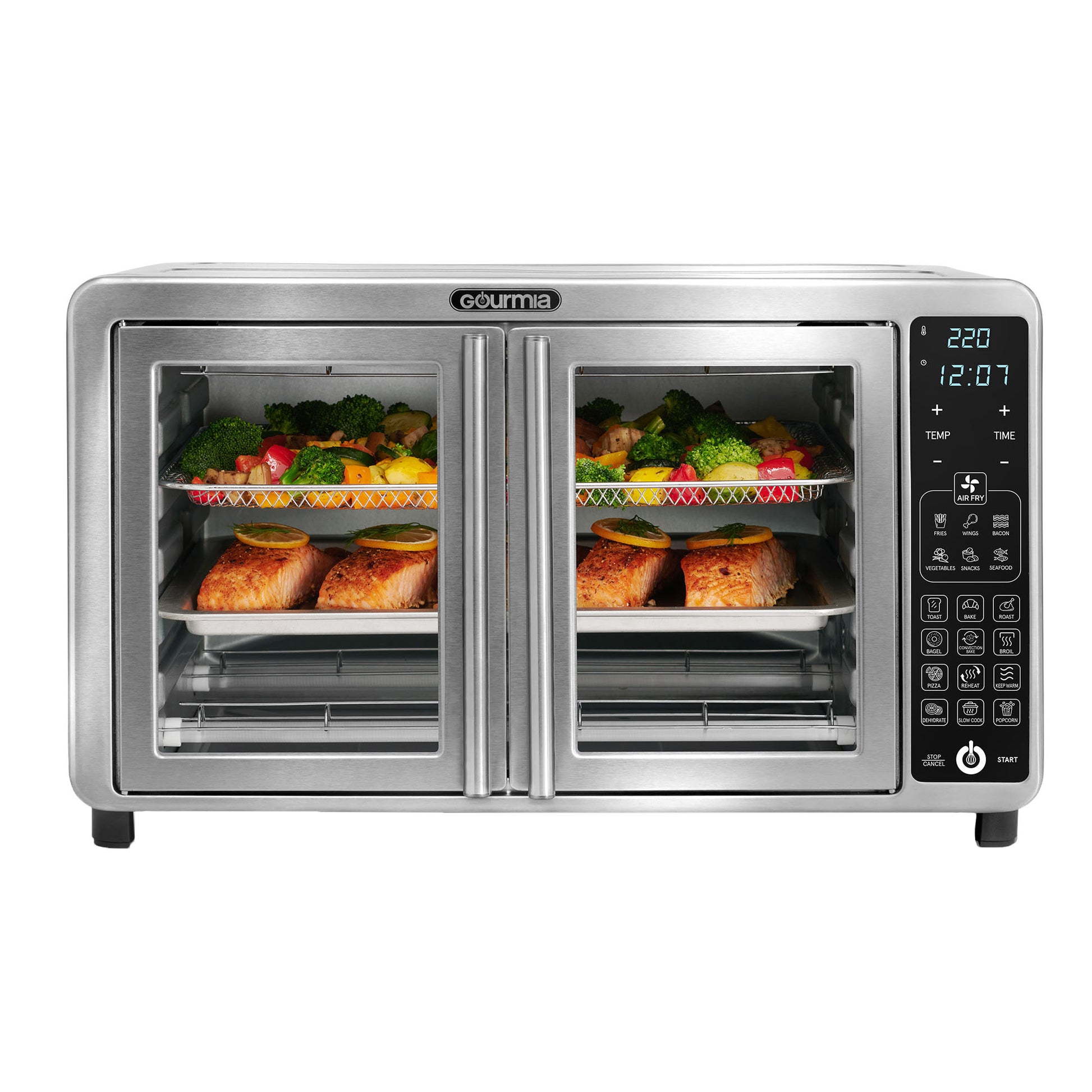 Gourmia XL Digital Air Fryer Toaster Oven with Single-Pull French Doors image 5