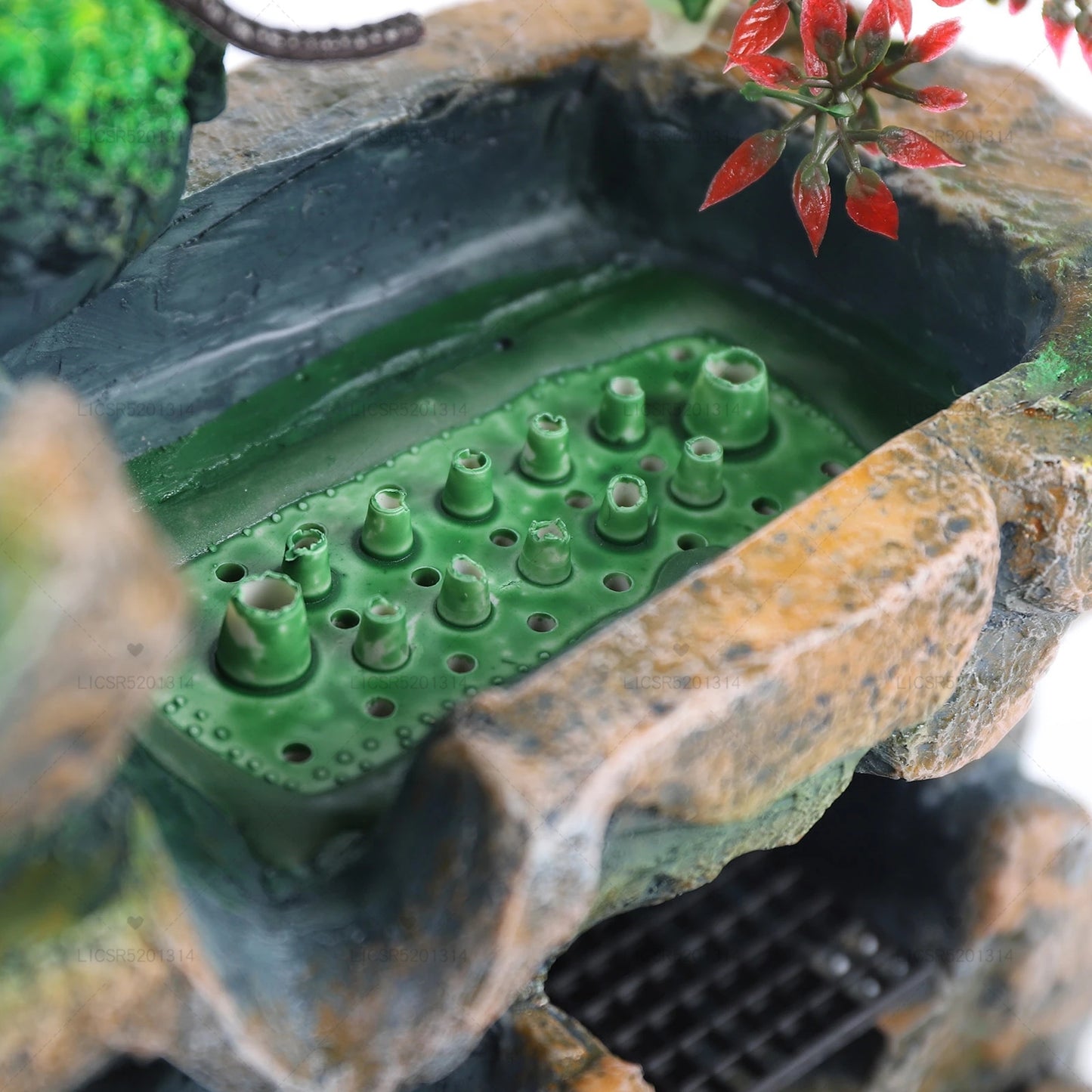 Indoor Fountain Waterfall Table Fountain Decoration Water Feature with Colour C image 2