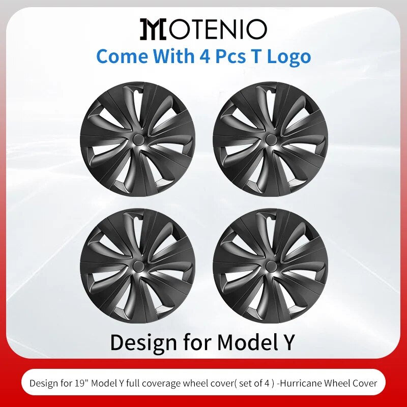 4PCS Wheel Cap For Tesla Model Y 2023 19 Inch RightÂ Left Hubcaps Cyclone Cover image 6