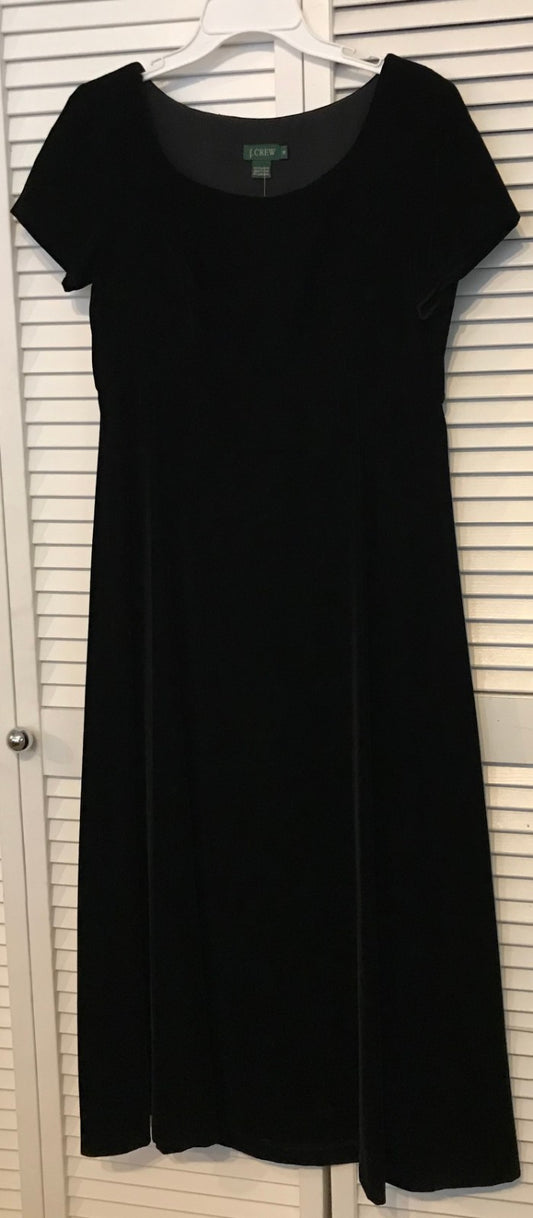 J. Screw Women Dress Velvet Black Cap Sleeve Sleeveless Full-Length Size 4 image 0