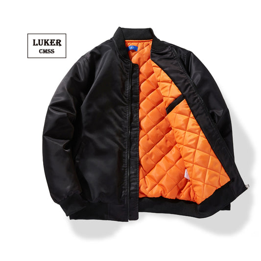 LUKER CMSS Mens Pilot Jackets Cotton Padded  Army Bomber Jacket Coat Autumn Win image 0