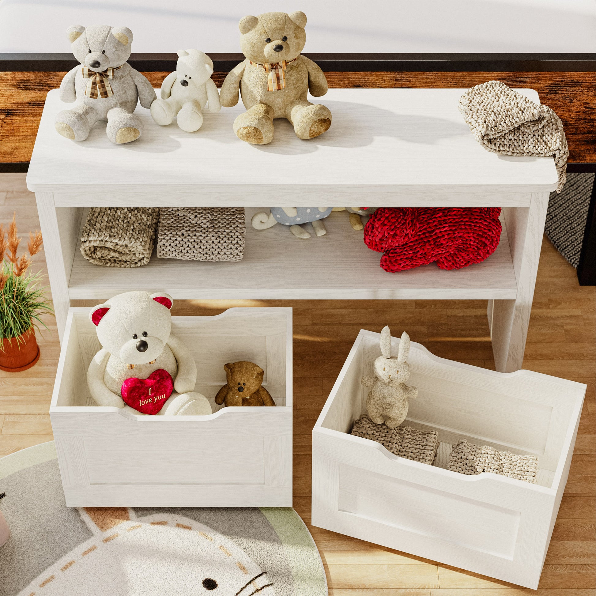 IRONCK Toy Storage Organizer for Boys and Girls, with Drawers, Wheels and Open image 4