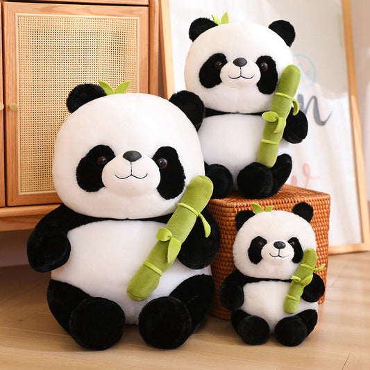 25cm Kawaii Panda With Bamboo Soft Stuffed International Favorite Dolls Birthda image 0