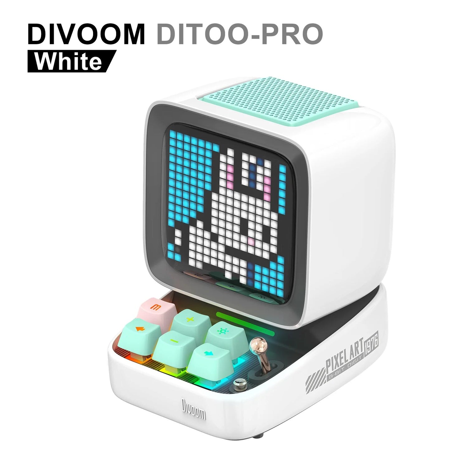 Divoom Ditoo-Pro Retro Pixel Art Bluetooth Portable Speaker Alarm Clock DIY LED image 4