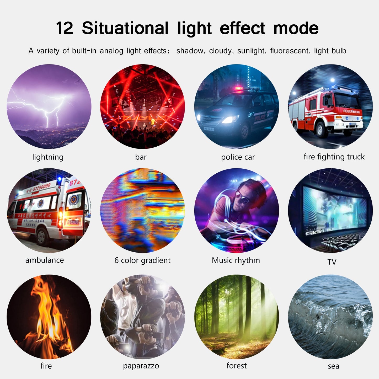 50cm 20" RGB Handheld LED Video Light Wand Stick Photography Light With Built-i image 6
