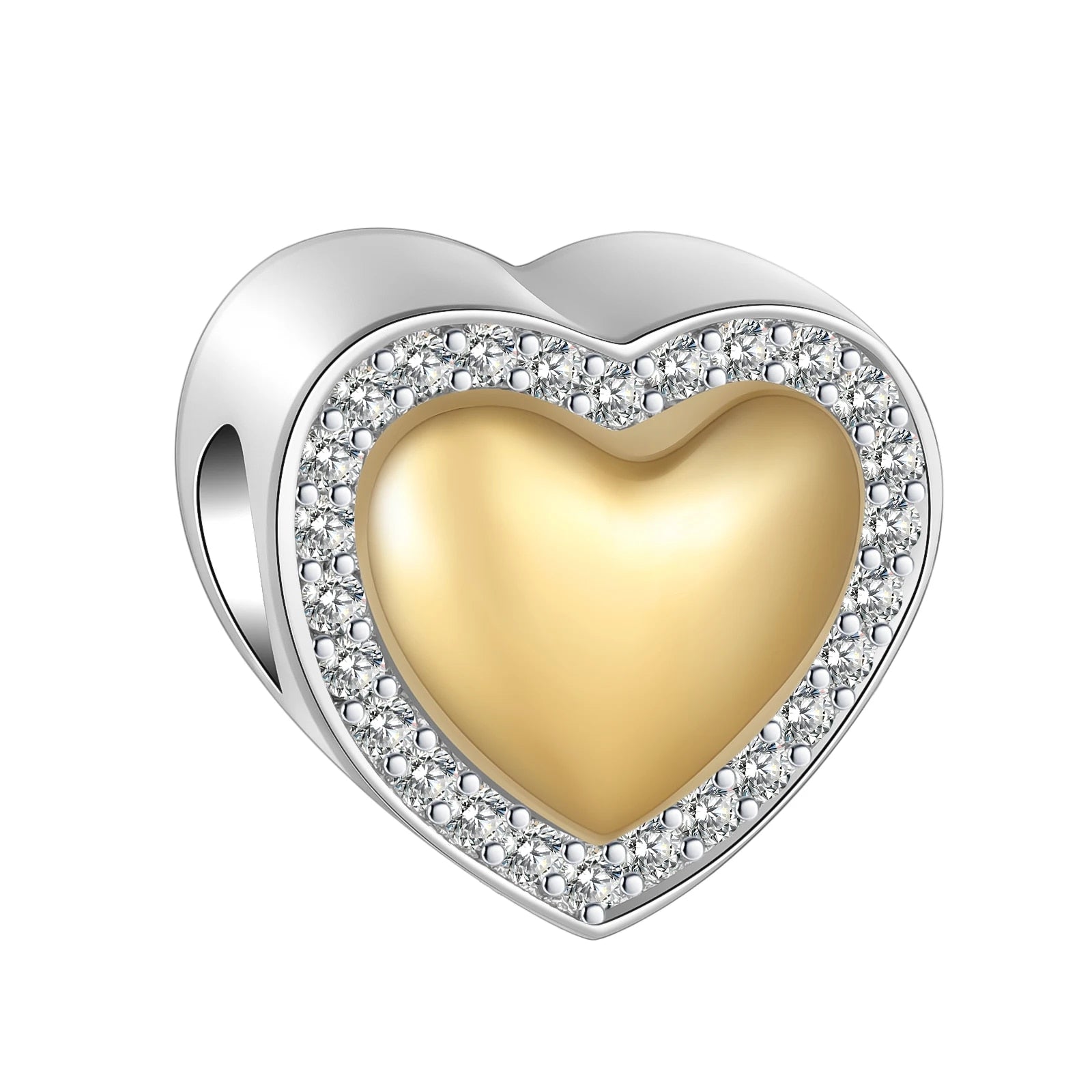 925 Sterling Silver Gold Color Family Tree Heart Crown Pendant Charm Fit Origin image 20