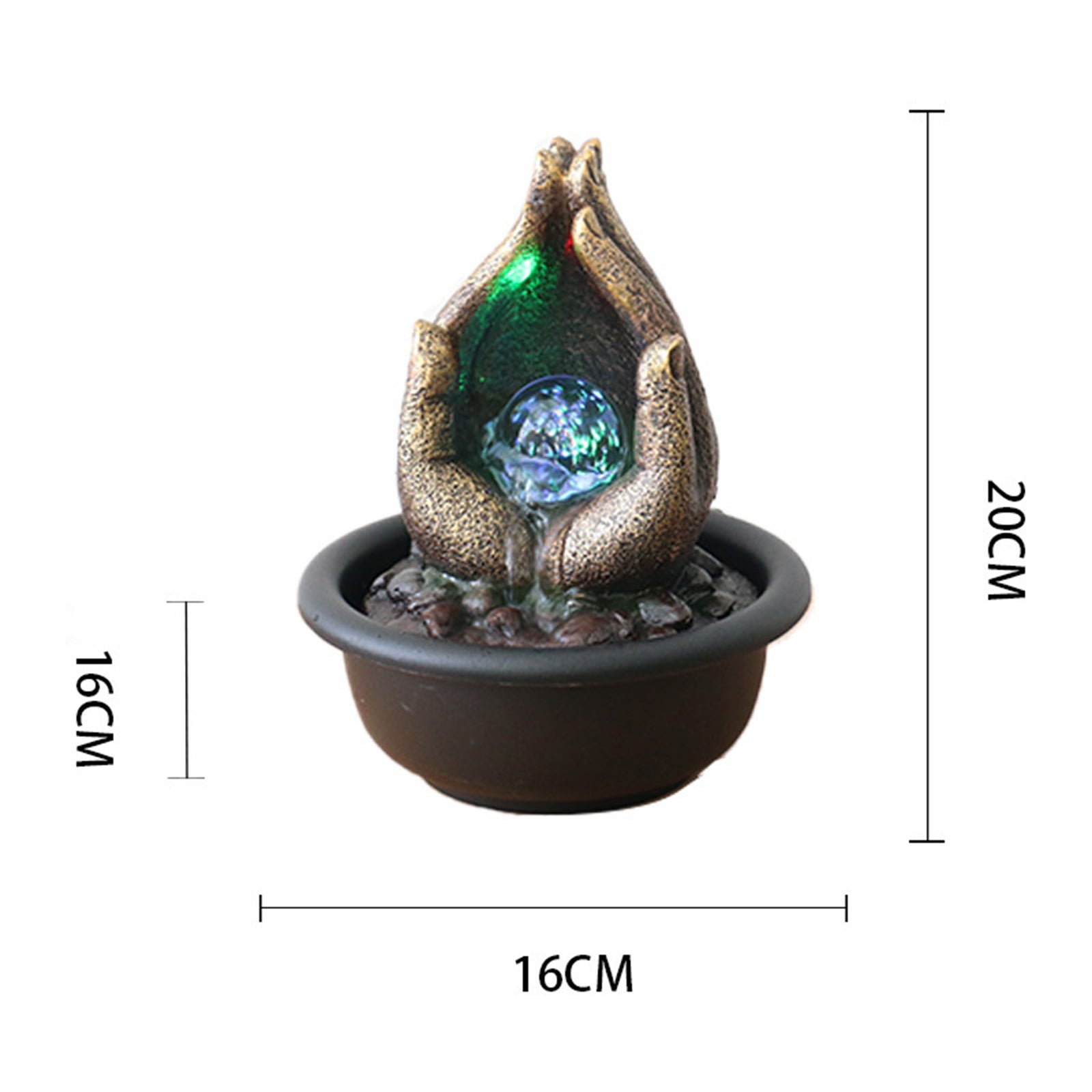 Feng Shui Tabletop Fountain EU 220V Adapter Stylish for Bedroom Decor Tabletop image 6