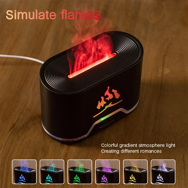 Remote Control USB Aromatherapy Diffuser,Simulated Flame Lamp,Air Humidifier image 3