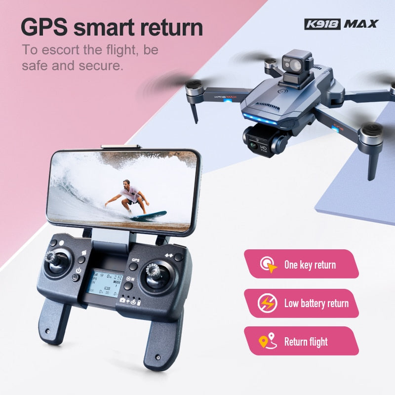 2023 New K918 MAX GPS Drone 4K Professional Obstacle Avoidance 8K DualHD Camera image 14