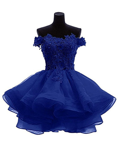 GUXQD Above Mini Short Prom Dresses Sweetheart Appliques Organza Homecoming Gra image 4