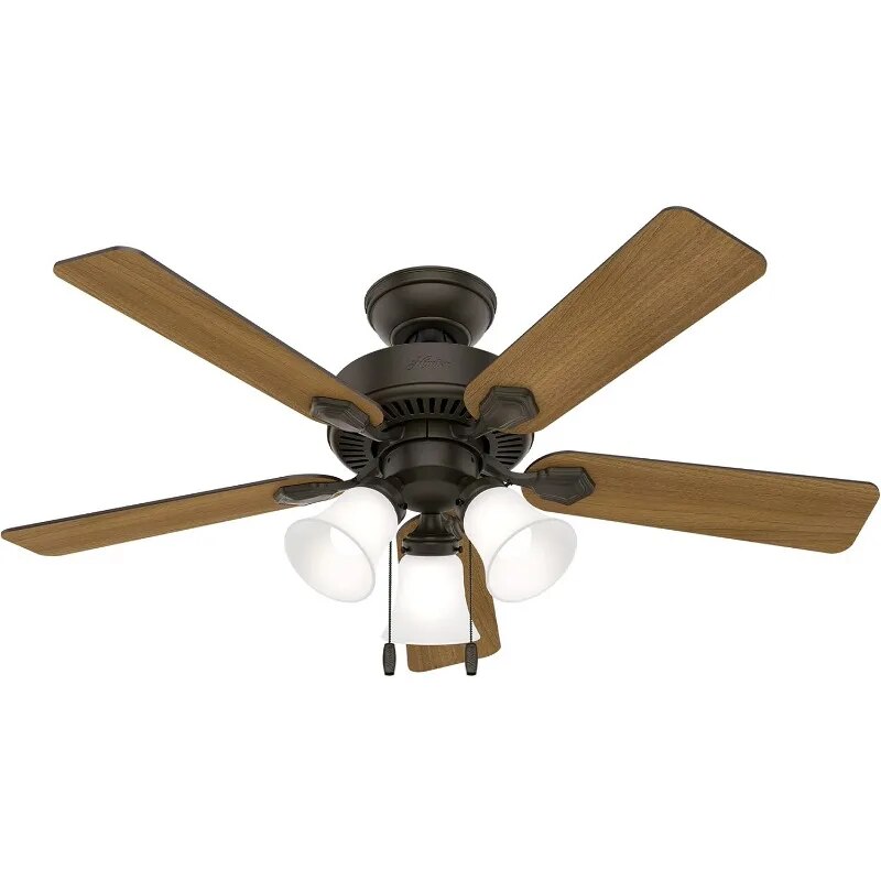 44 inch Swanson New Bronze Ceiling Fan with LED Light Kit and Pull Chain image 1