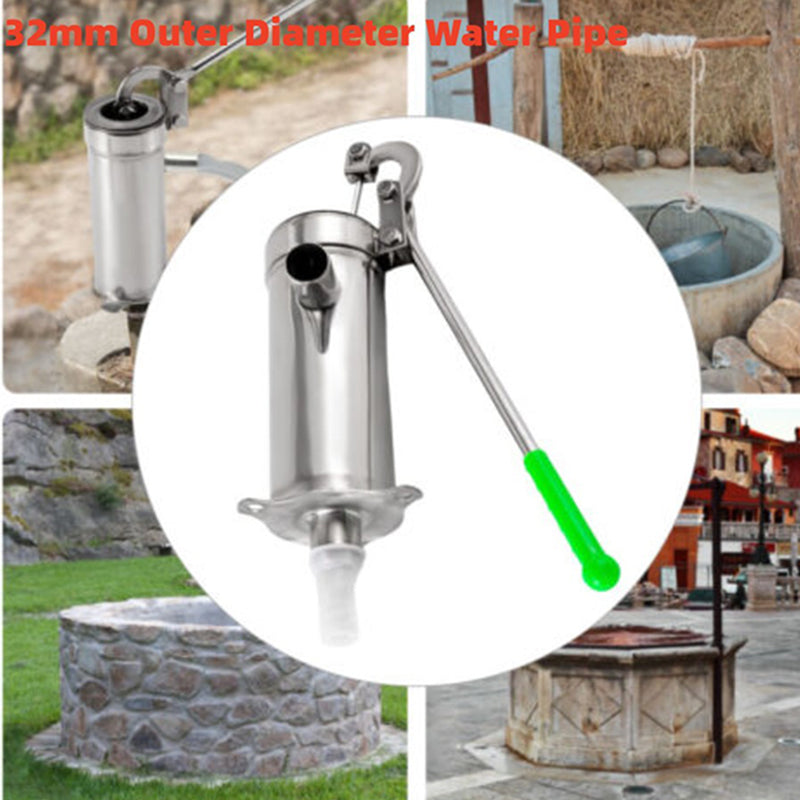 Stainless Steel Hand Cranked Well Water Pump Water Sucker Jet Absorber Suction image 4