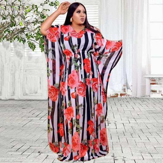 Bobo African Dresses For Women V-collar Long Sleeve Maxi Femme Vestidos Kaftan image 0