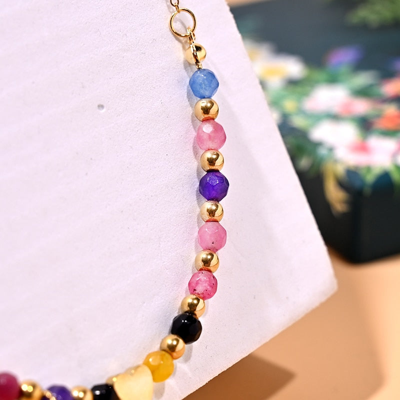 MOON GIRL Waterproof Gold Color Stainless Steel Heart Initial Necklace for Wome image 7