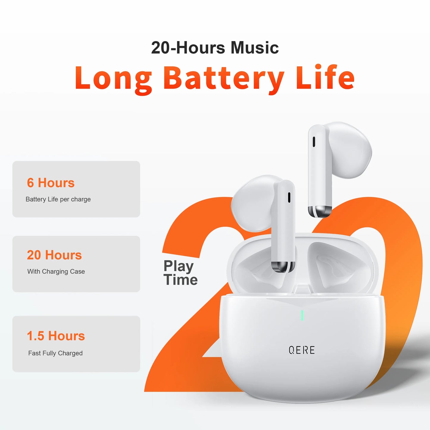 Wireless Headphones,QERE E28,NEW TWS Bluetooth 5.3,HD Microphone,HIFI Earphones image 5
