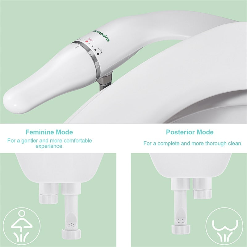 SAMODRA Toilet Bidet Ultra-Slim Bidet Toilet Seat Attachment With Brass Inlet A image 7