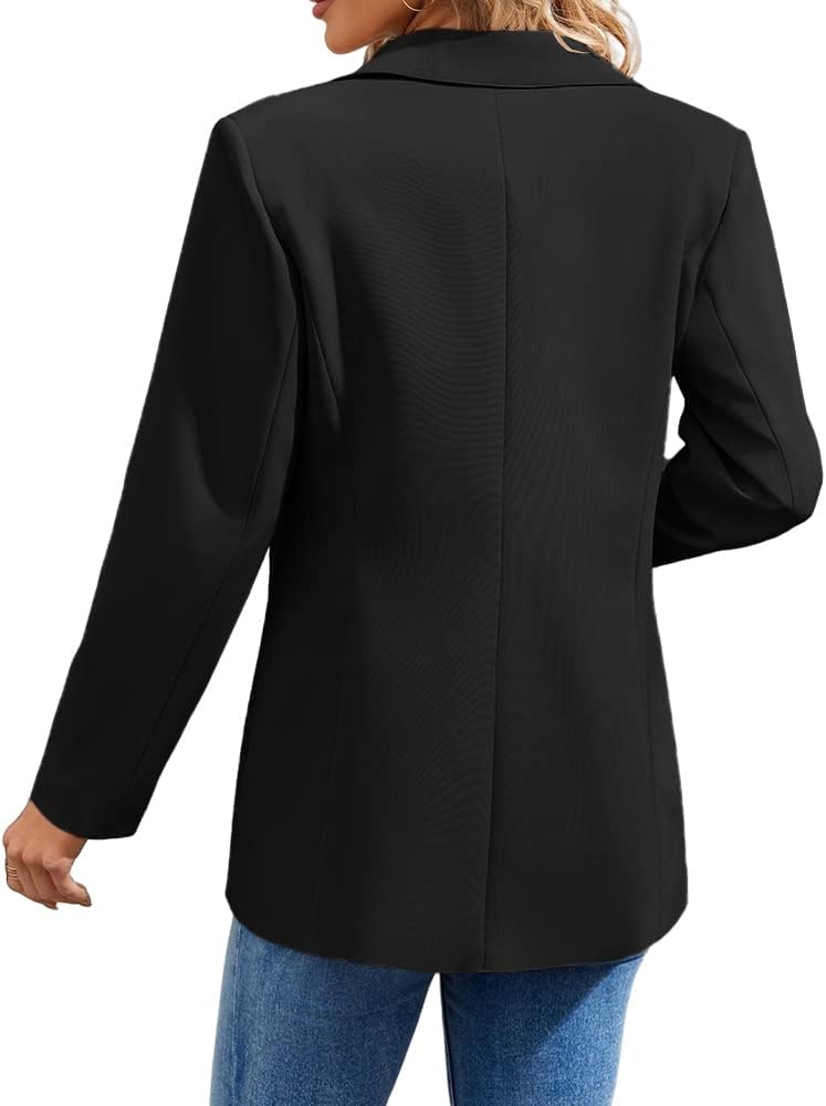 Women's Casual Cardigan Blazers Open Front Long Sleeve Slim Fit Lapel Collar Wo image 5